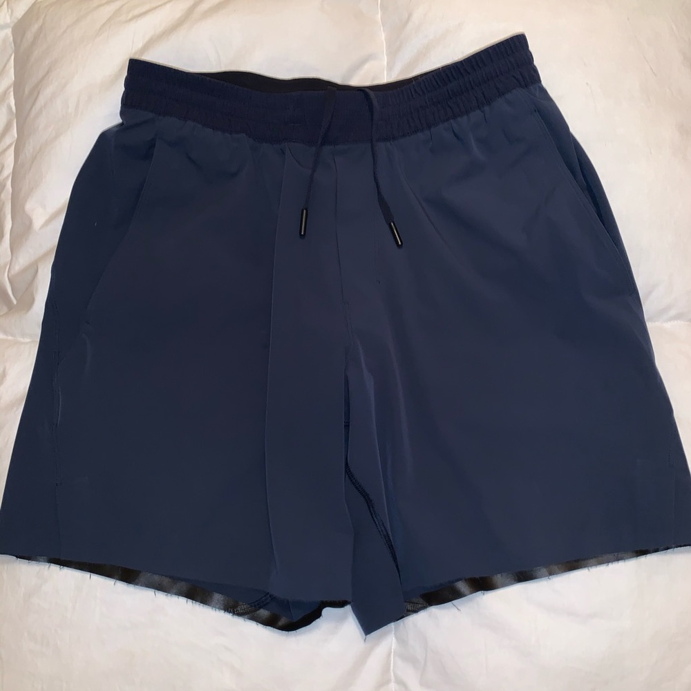 Lululemon Men’s shorts w/ liner size Med. -Blue